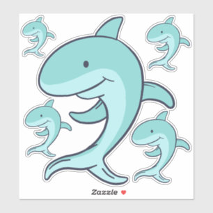 Blaue Delphine, die Thunder_Cove springen Aufkleber