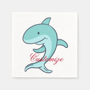 Blaue Delphine, die Thunder_Cove springen Serviette