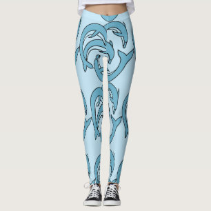 Blaue Delphine, die Thunder_Cove umkreisen Leggings