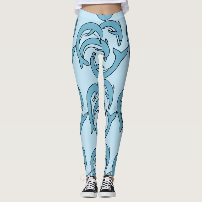 Blaue Delphine, die Thunder_Cove umkreisen Leggings (Vorderseite)