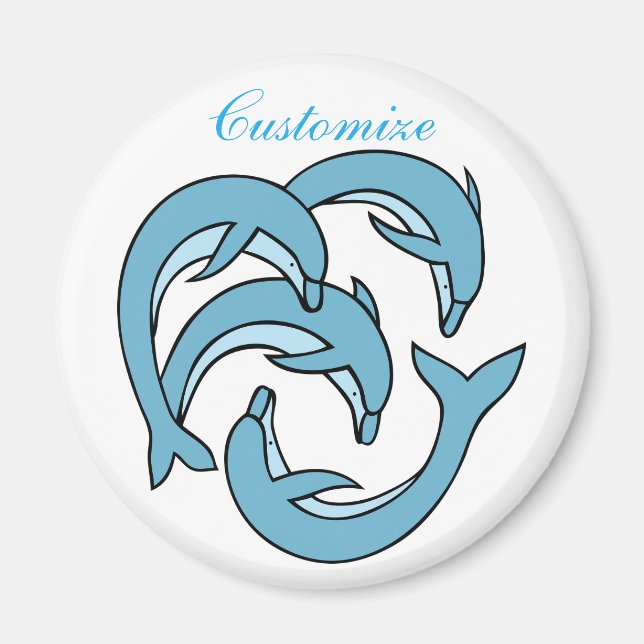 Blaue Delphine, die Thunder_Cove umkreisen Magnet (Vorne)