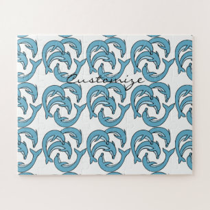 Blaue Delphine, die Thunder_Cove umkreisen Puzzle