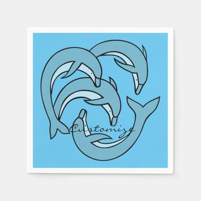 Blaue Delphine, die Thunder_Cove umkreisen Serviette (Vorderseite)