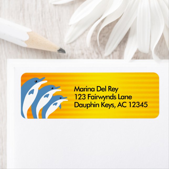 Blaue Delphine tanzen in der tropischen Sonne (Insitu)