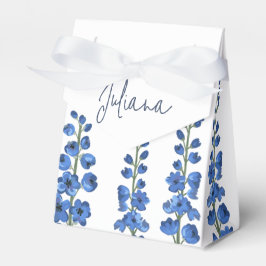Blaue Delphinium-Blume im Juli Geschenkschachtel