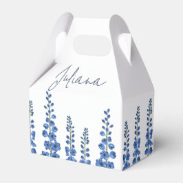 Blaue Delphinium-Blume im Juli Geschenkschachtel