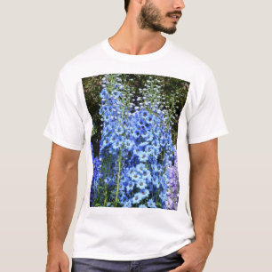 Blaue Delphinium-Blumen Garten Natur T-Shirt