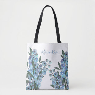 Blaue Delphinium-Tasche