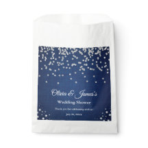 Blaue Denim-Diamanten-Perlen-Paar-Hochzeitsdusche