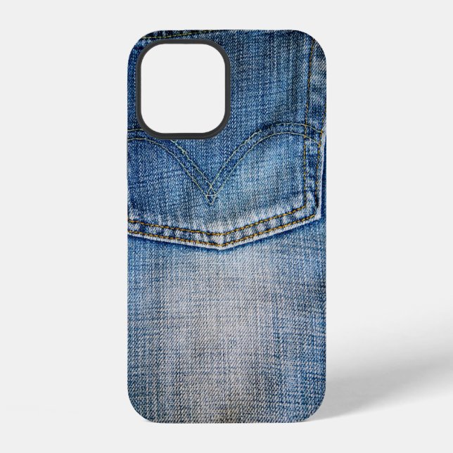 Blaue Denim iPhone Hülle (Rückseite)