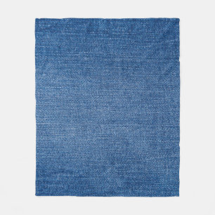 Blaue Denim-Jeans Fleecedecke