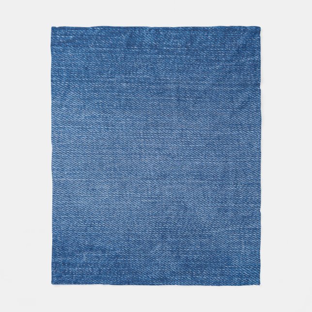 Blaue Denim-Jeans Fleecedecke (Vorderseite)