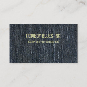 Blaue Denim Visitenkarte