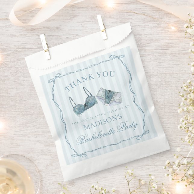 Blaue Dessous-Dusche-Junggesellinnenabschied-Desse Geschenktütchen (Ausgeschnitten)