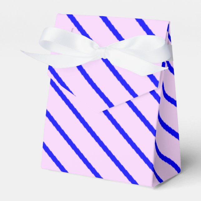 Blaue Diagonalstreifen Geschenkschachtel (Vorderseite)