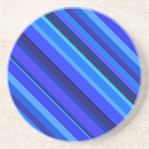Blaue Diagonalstreifen Getränkeuntersetzer