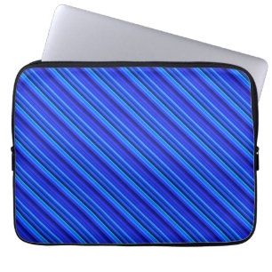 Blaue Diagonalstreifen Laptopschutzhülle