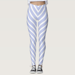 Blaue Diagonalstreifen Leggings