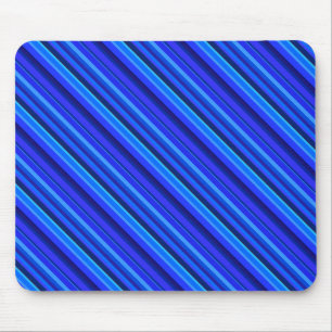 Blaue Diagonalstreifen Mousepad