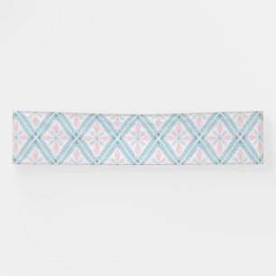 Blaue Diamant-Geometrie-Muster Banner