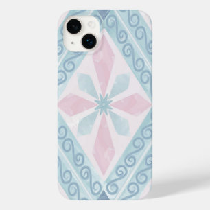 Blaue Diamant-Geometrie-Muster Case-Mate iPhone 14 Plus Hülle