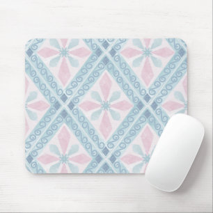 Blaue Diamant-Geometrie-Muster Mousepad