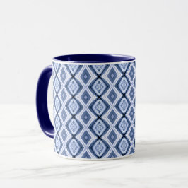 Blaue Diamanten Harmonie Muster Diamant Blues Tasse