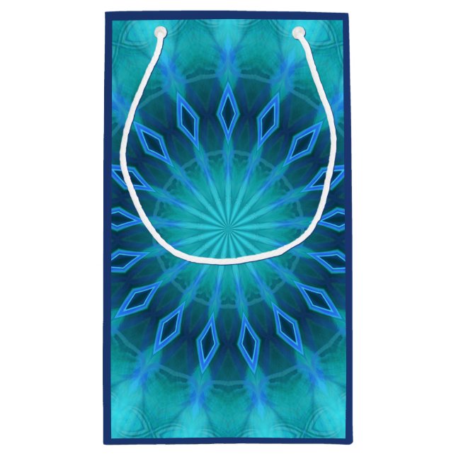 Blaue Diamanten Kleine Geschenktüte (Rückseite)