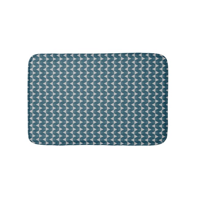 Blaue Diamantenmuster Badematte (Vorderseite)