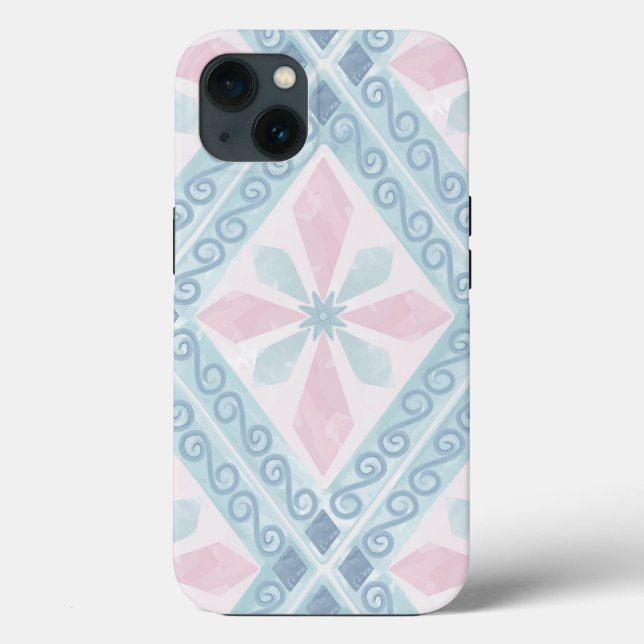 blaue Diamantmuster Case-Mate iPhone Hülle (Rückseite)