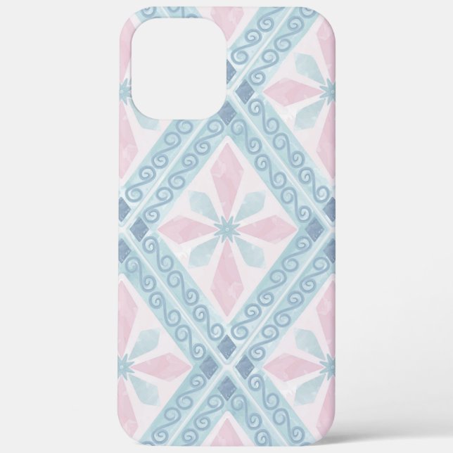 blaue Diamantmuster Case-Mate iPhone Hülle (Rückseite)