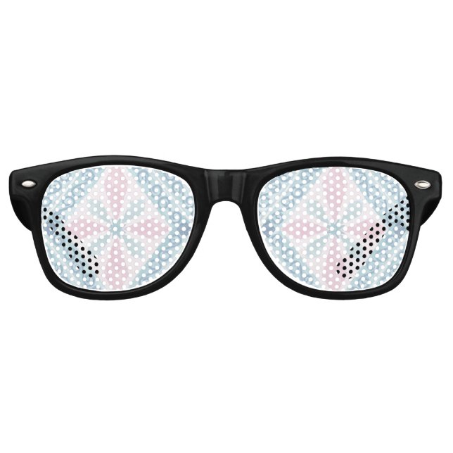 blaue Diamantmuster Partybrille (Vorderseite)