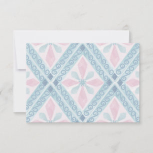 blaue Diamantmuster Save The Date