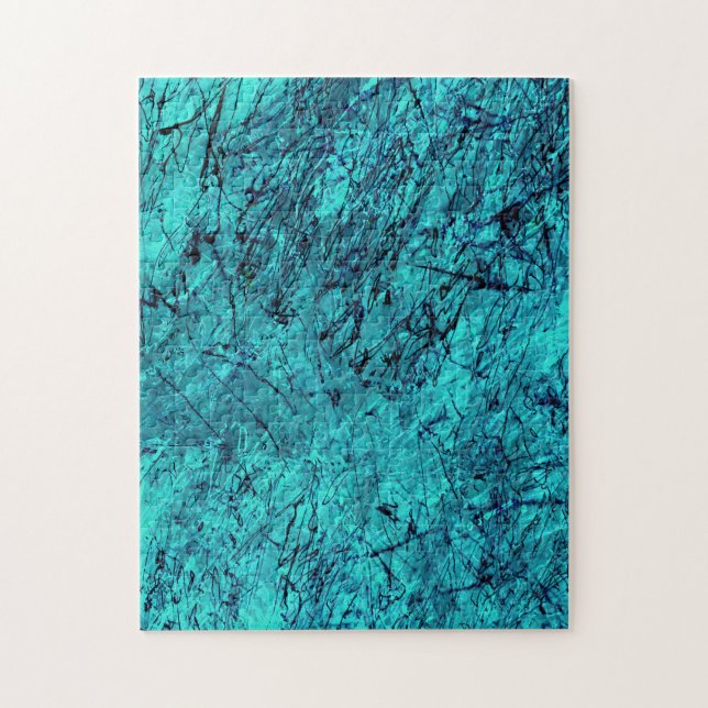 Blaue digitale Kunst mit vielen gemischten/labyrin Puzzle (Vertikal)