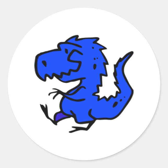 BLAUE DINOSAUR STICKER (Vorderseite)