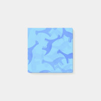 Blaue Dinosaurier Post-it-Notizen