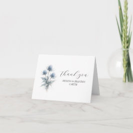 Blaue Distel Schottische Blumen Hochzeit Danke