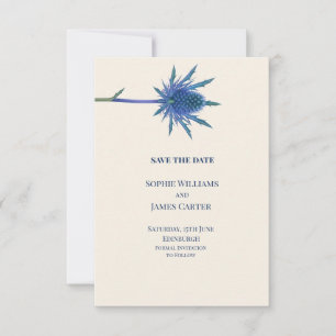 Blaue Distel Schottische Hochzeit - Heiratsankündi Save The Date