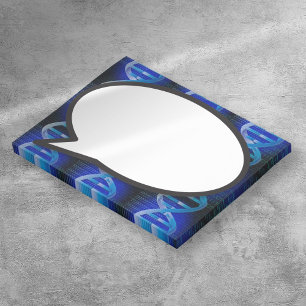 Blaue DNA-Sprechblase Medizinische Wissenschaft Post-it Klebezettel