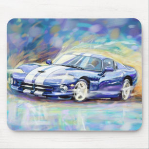 BLAUE DODGE-VIPER MOUSEPAD