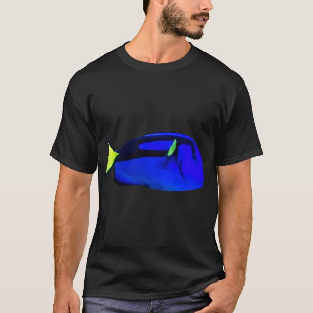 Blaue Doktorfisch T-Shirt (Vorderseite)
