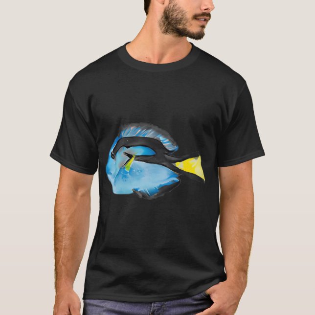 Blaue Doktorfische T-Shirt (Vorderseite)