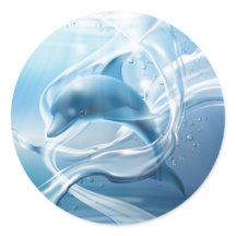 Blaue Dolphin-Aufkleber