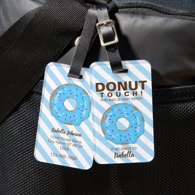 Blaue Donut-Gepäckanhänger Gepäckanhänger (Von Creator hochgeladen)
