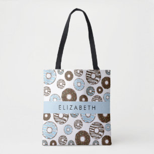Blaue Donuts, braune Donuts, Sprinklen, Ihr Name