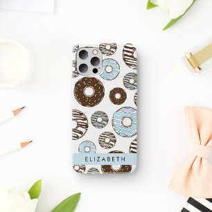 Blaue Donuts, braune Donuts, Sprinklen, Ihr Name Case-Mate iPhone Hülle
