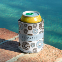 Blaue Donuts, braune Donuts, Sprinklen, Ihr Name