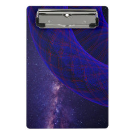 Blaue Donuts im Weltraum Mini-Clipboard Mini Klemmbrett