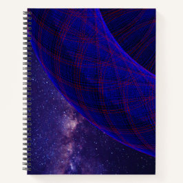 Blaue Donuts im Weltraum Spiralblock Notizbuch