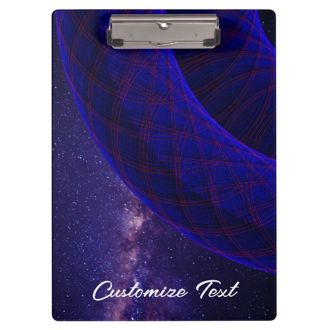 Blaue Donuts in der Weltraumklammer Klemmbrett (Vorderseite)